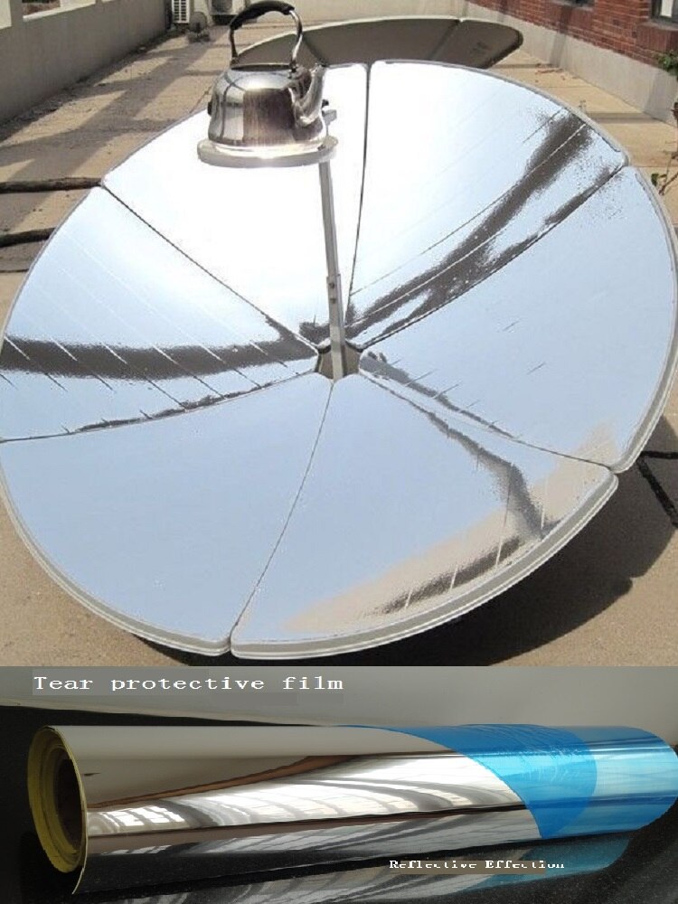 50cm*1M None Adhesive PET Reflective Film High Bright Mirror Reflective Decorative Material