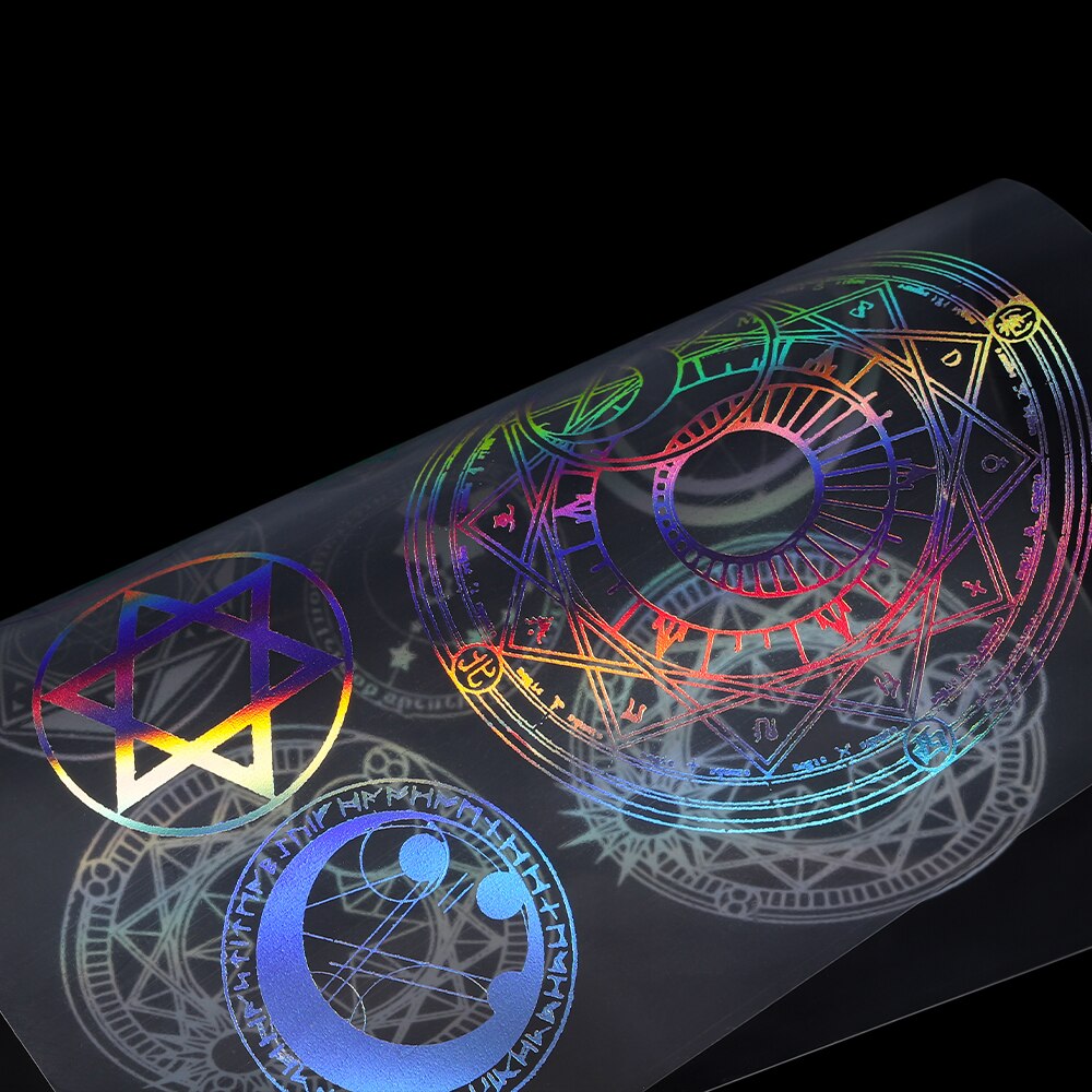 20 arten Transparent Schmücken Aufkleber Holographische Magie Kreise Klar Blatt Für DIY UV Harz Handwerk Füllung Liefert