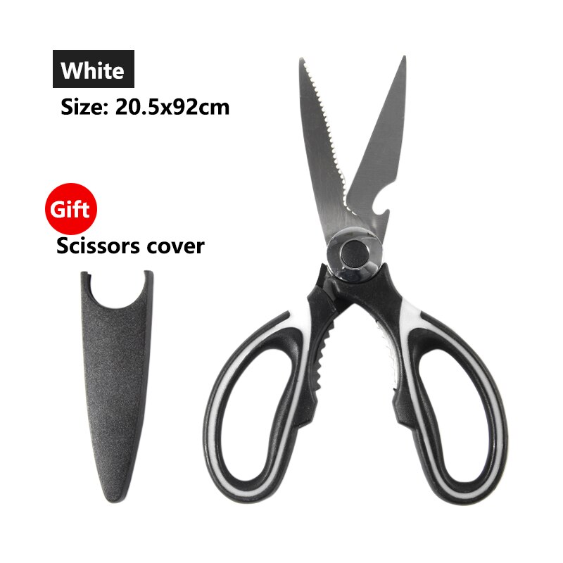 Multifunctional Kitchen Tools Kitchen Scissors Stainless Steal Meat Vegetable Cutting Scissors Chicken Bone Scissor Can Opener: 02