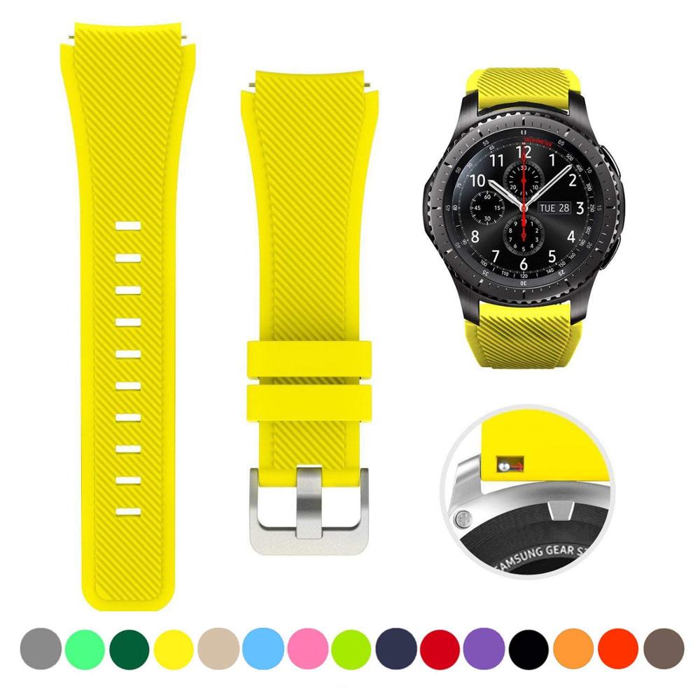 Correa para Samsung galaxy watch 3 46mm Gear S3 Frontier amazfit bip/pulsera activa 20/22mm correa de reloj Huawei watch gt 2/2e 42mm: Red black / 19mm