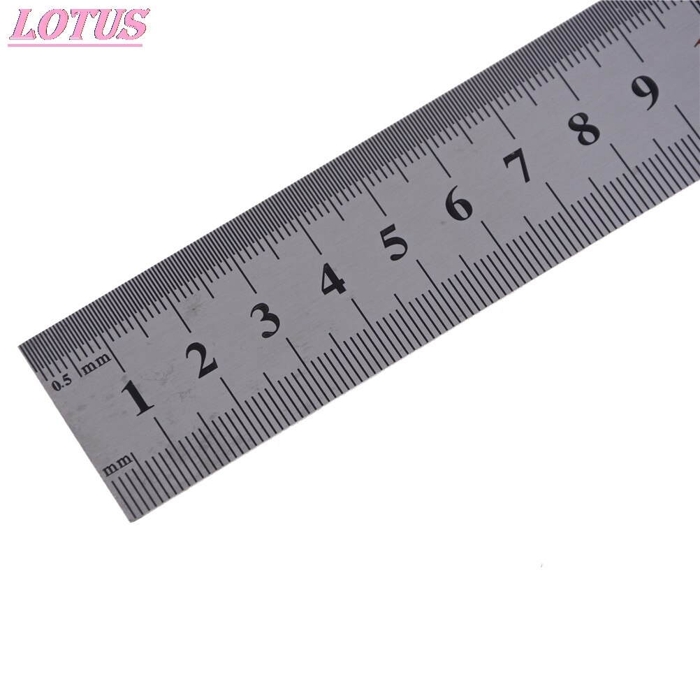 50 cm ruler 20 inch stainless steel precision double-sided stainless steel material 0-50 cm metric unit on both sides 1pc
