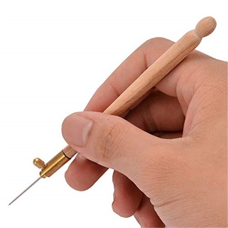 Tambour Haken mit 3 Nadeln Pailletten Perlen Stickerei Perlen Nadel Werkzeuge