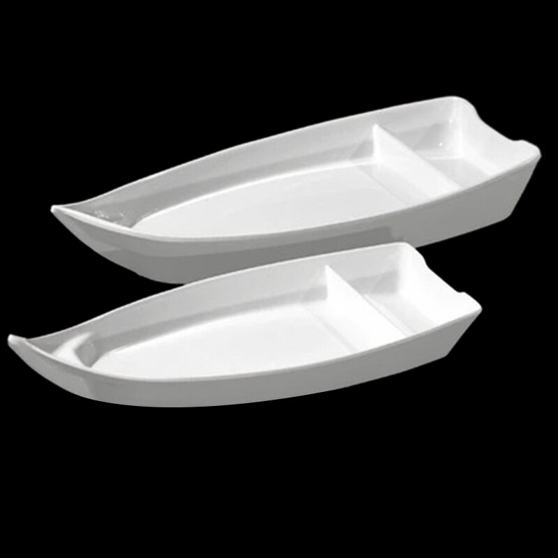 Plato de estilo barco para Sushi, plato de comida para aperitivos, postres, Sashimi, bandeja de mariscos para Hotel, 2 uds.