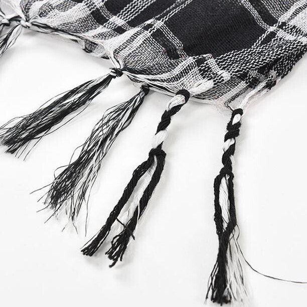 Women Men Unisex Checkered Arab Grid Neck Keffiyeh Palestine Scarf Wrap 100*100 cm 5 Colors