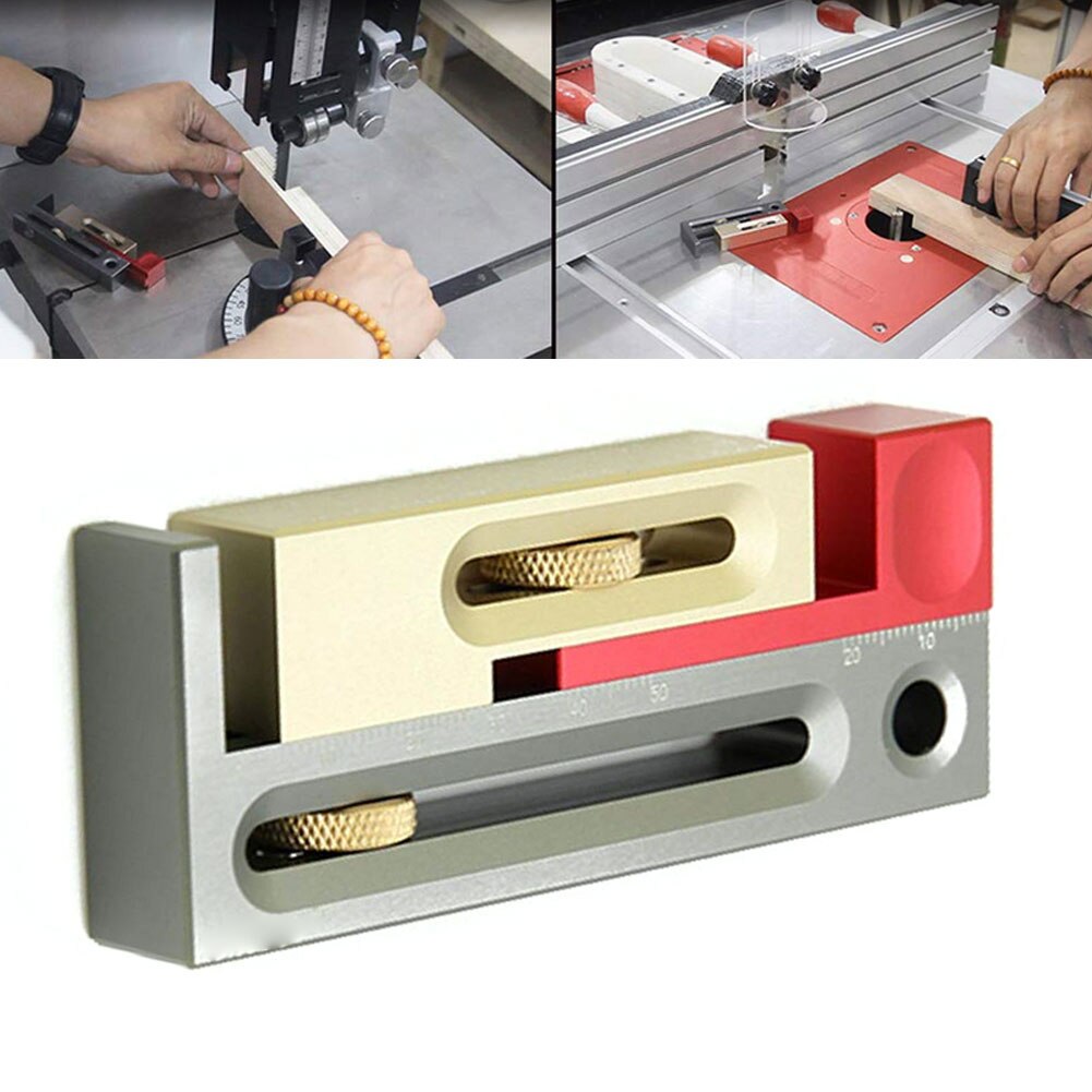 Saw Slot Regulator With Box Push Table Saw Slot Adjuster Movable Measuring Block Length Kerfmaker Slot Adjuster Woodworking Tool