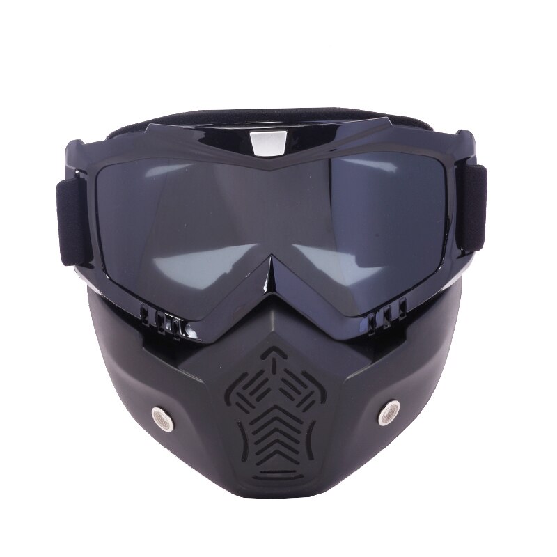 Men Women Ski Goggles Snowboard Snowmobile Eyewear Detachable Mask Snow Winter Skiing Glasses Motocross Sunglasses: S054 Gray Lens