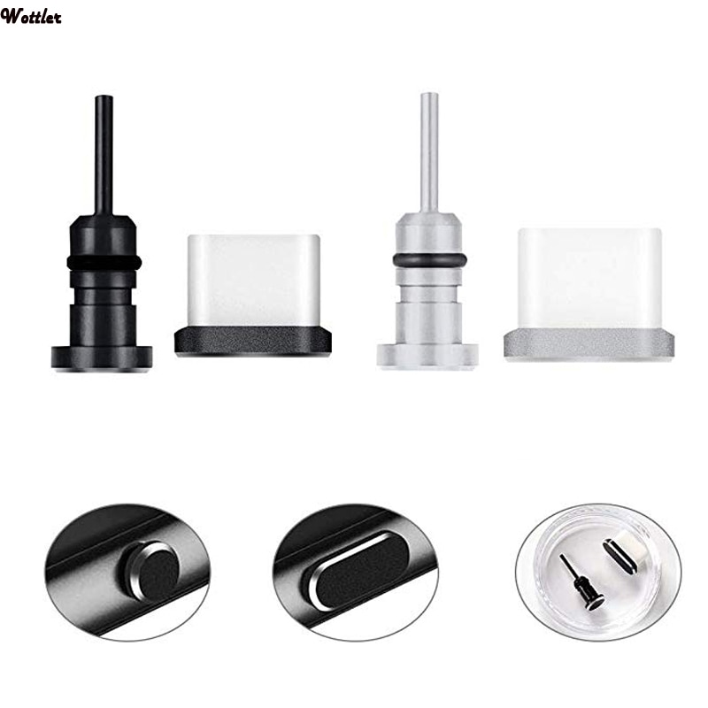 Universal Type-c Charging Port and 3.5mm Earphone Jack Anti Dust Plug For Samsung for Huawei HTC LG Type C Smartphone