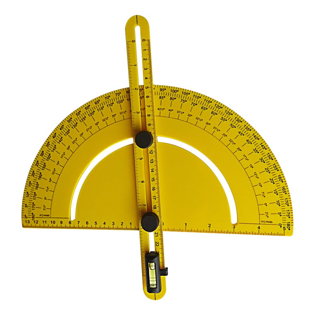 Wood Measure Ruler Profile Marking Tool 180 Degree Protractor Angle Finder Arm Rotary Measuring Ruler Angle Ruler Gauge