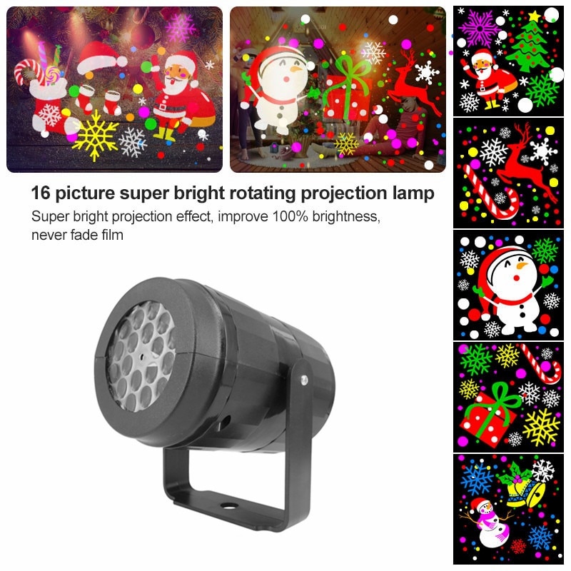 Kerst Holografische Projector 15*9*6Cm Party Kerst Kerstman Projectie Lamp Venster Movie Projector