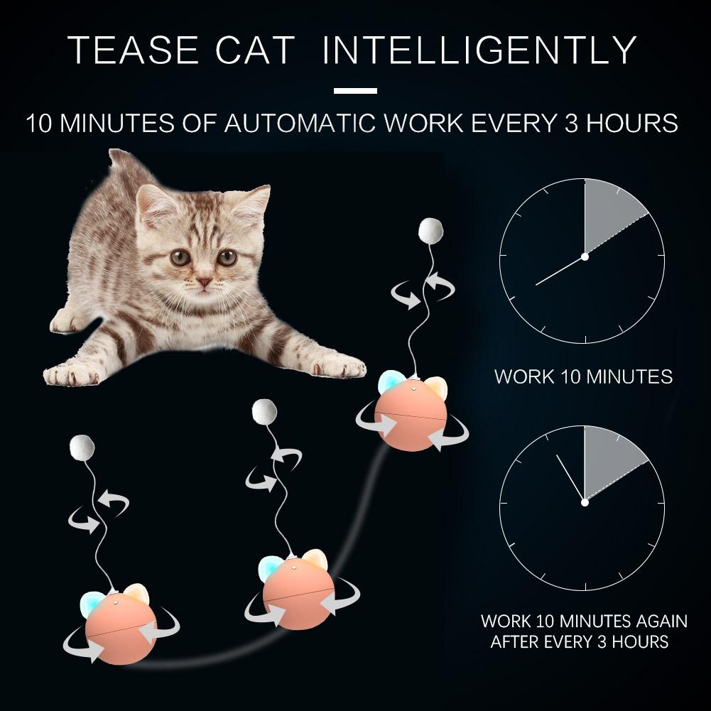 Huisdier Speelgoed Bal Robot Kat Speelgoed Interactieve Led Rolling Flash Bal Automatische Grappige Kat Speelgoed Snelle Levering