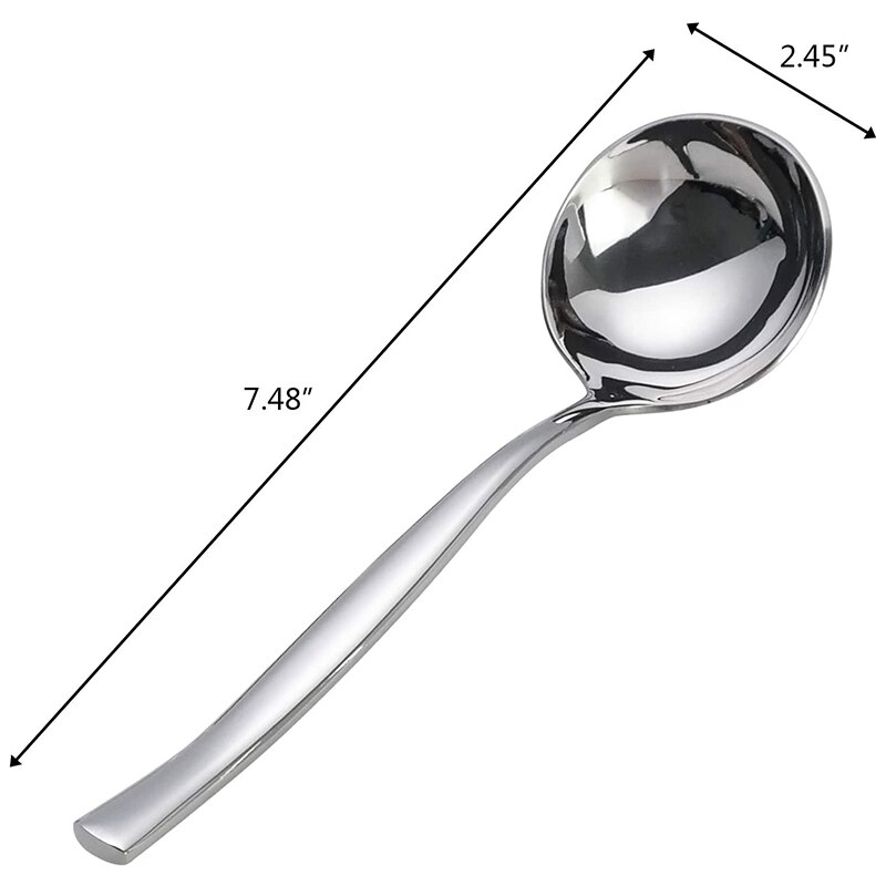 4- -bitars soppsked i rostfritt stål, sås med sovs, liten slev