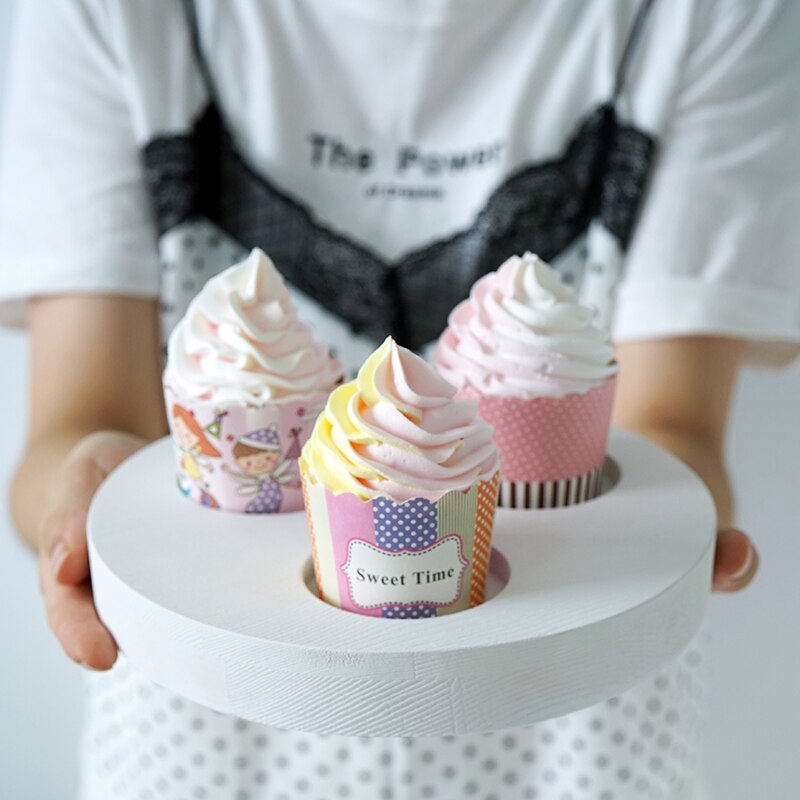 Artificial Cartoon Cupcake Mold 10cm Height Clay Cute Dessert Decorating for Showcase Photography Props Cake Food Store