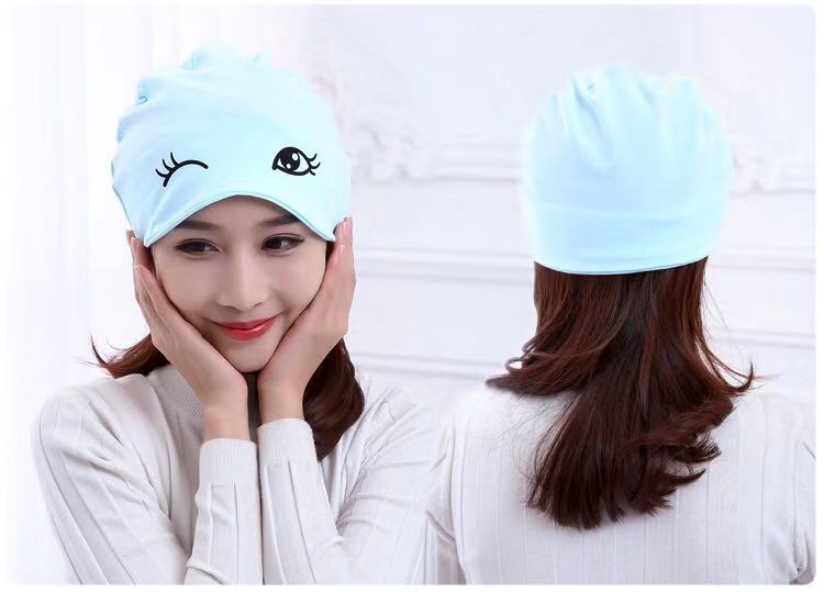 Chapeau de maternité femme enceinte, à capuche en coton, mignon, à empiler, multifonctionnel, à capuche, naturel: 03