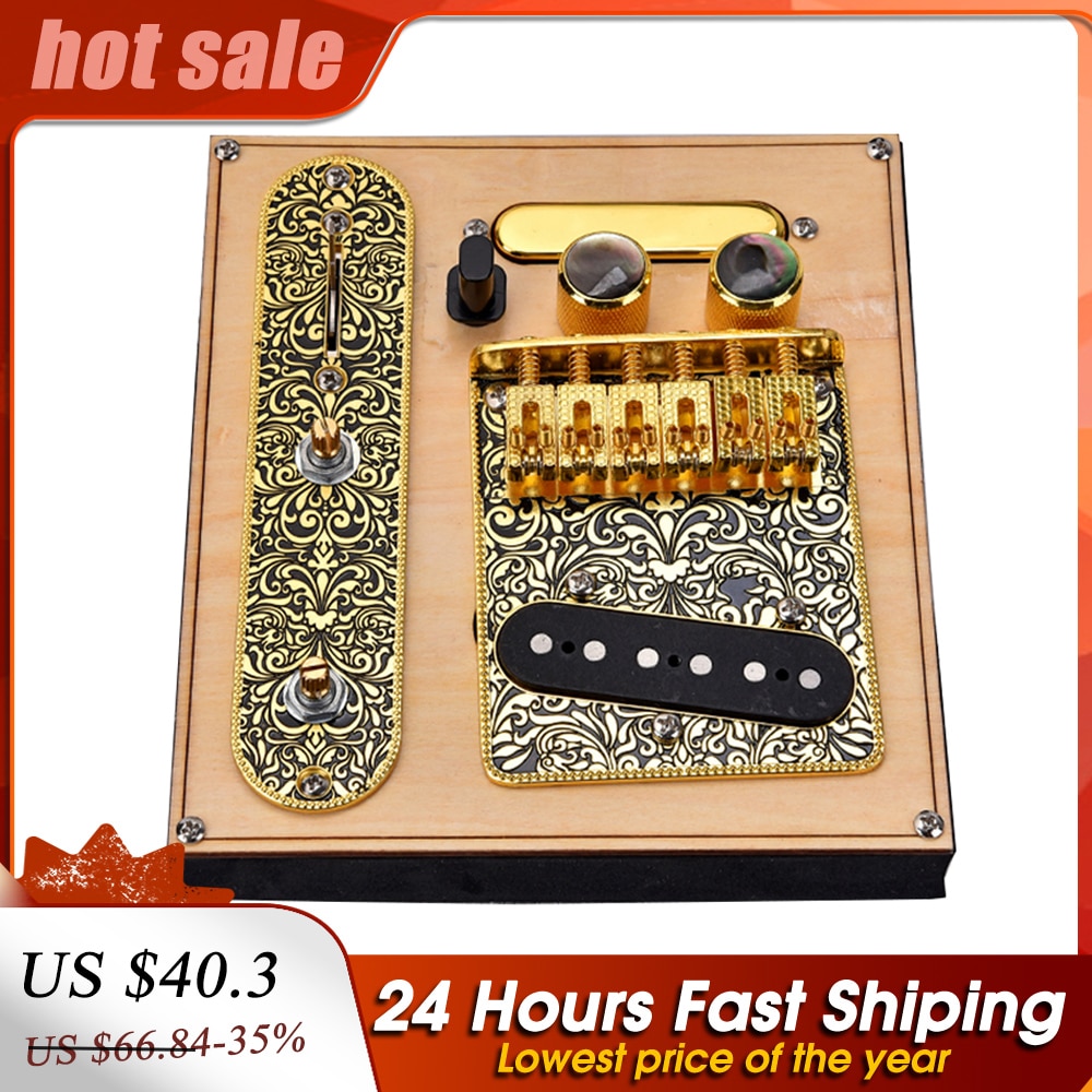 -6 Strings Saddle Bridge Plate 3 Way Switch Control Plate Neck Pickup Set For Fender TL Telecaster Electric Guitars Replace