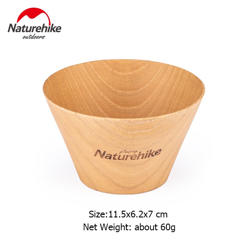 Naturehike – vaisselle de Camping en bois, cuillères à Long manche, cuillère à riz ultralégère, bol à spatule en bois, service de vaisselle de pique-nique en plein air: Bowl