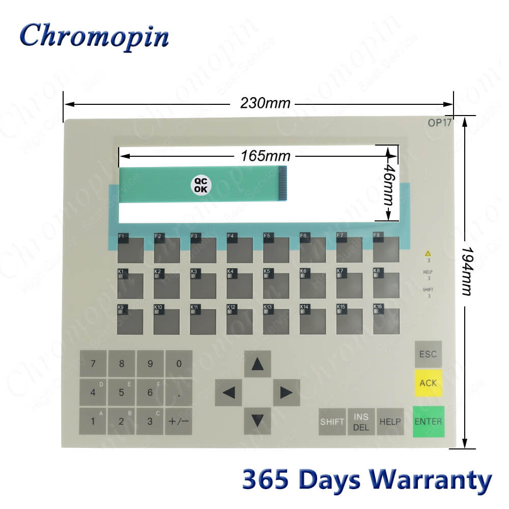 6AV3617-5BB00-0AJ0 OP17 DP Membrane keypad switch for 6AV3 617-5BB00-0AJ0 OP17 DP membrane keyboard