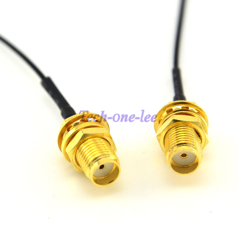 2 piece Mini PCI U.FL to SMA connector Antenna WiFi Pigtail Cable IPX to SMA extension