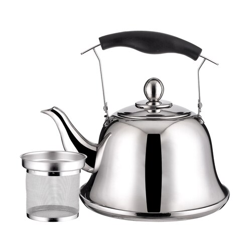 1-6L Edelstahl Wasserkocher Große Kapazität Tee Wasserkocher Kochende Wasserkocher mit Filter Europäischen Stil Zu Hause Hotel Küche Liefert: A-2L--With filter