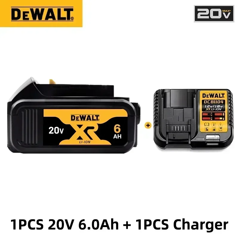 Batterie originale-DEWALT 20V, 6AH, batterie lithium-ion rechargeable, DEWALT, DCB115, DCB118, charge rapide, batterie pour outils DEWALT,: Violet