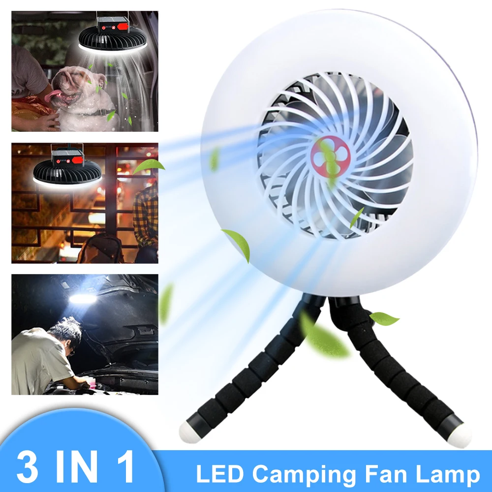 3 in 1 LED Camping Fan Multifunction Lighting Elec... – Grandado