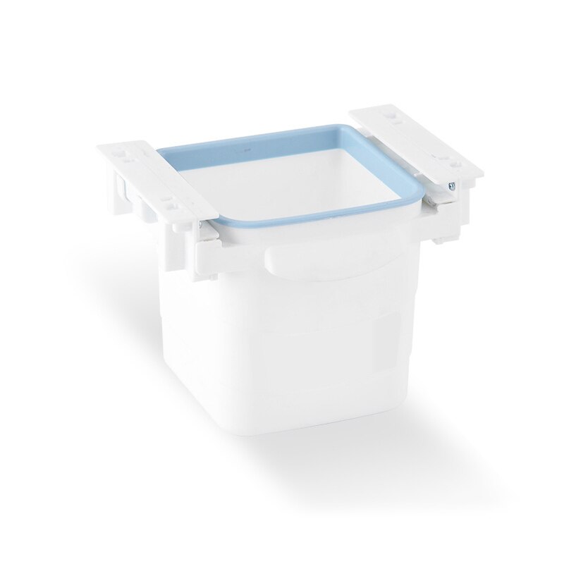O lixo retrátil da lata de lixo da tração invisível do escritório da lata de mesa do agregado familiar da gaveta do lixo sob tabelas push-pull escaninhos de lixo portáteis: white A
