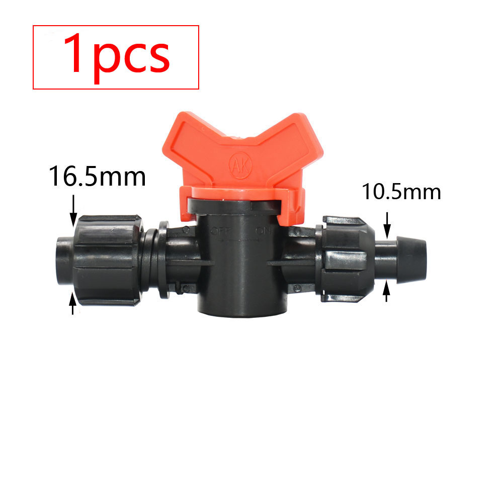 16 mm irrigatie druppeltape connectoren boerderij micro waterbesparend irrigatiesysteem slang gezamenlijke tuin waterfitting: Chocolade