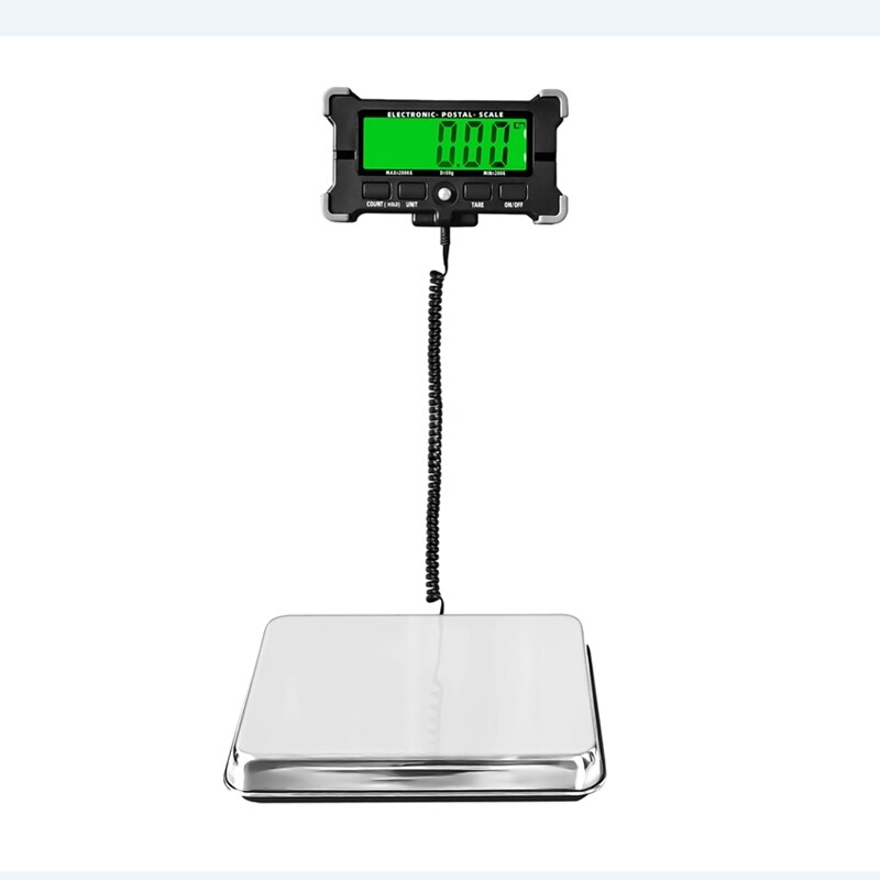 Large Platform Digital Parcel Scale 200KG Electronic LCD USB Weighing Balance For Postal Warehouse Express Bench Scales Backlit
