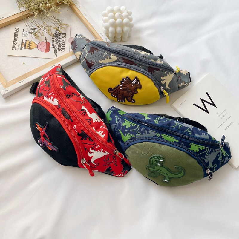 Cartoon Foto 'S Kinderen Riem Tas Dinosaurus Decoratie Taille Packs Outdoor Kinderen Spelen Speelgoed Borst Tassen Hip Taille Packs