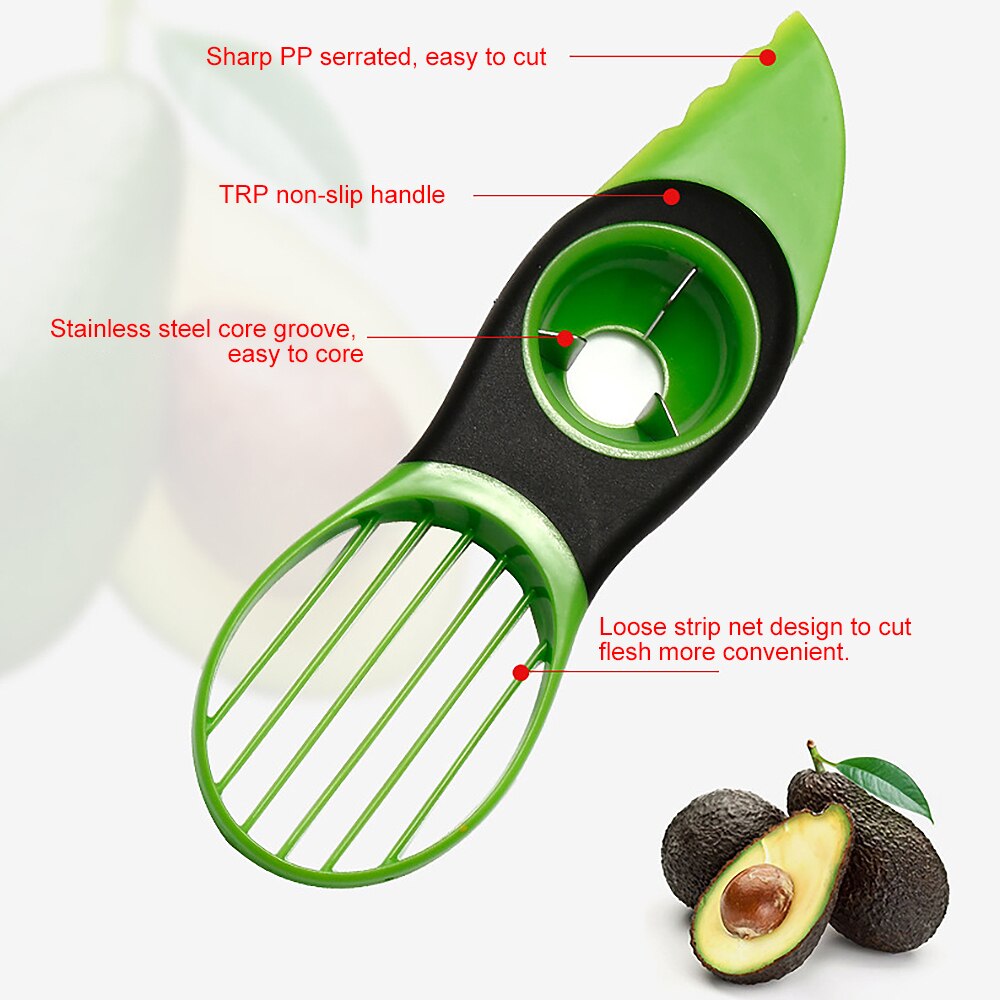 Wielofunkcyjny awokado nóż Skórka separator papkowaty kuchnia warzywa narzędzie krajalnica awokado 3 w 1 nóż robić cięcia awokado trwałe
