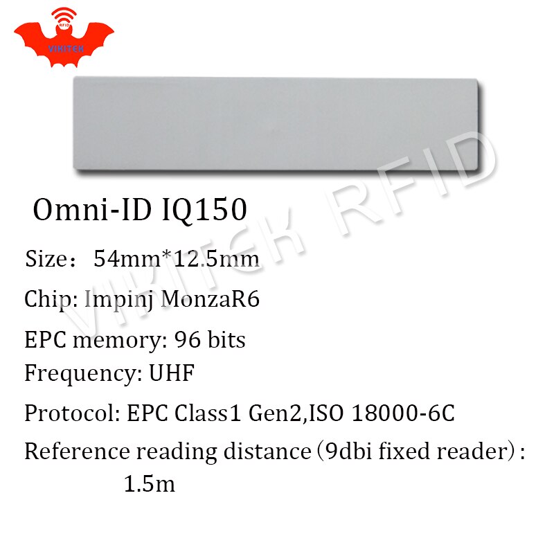 UHF RFID ultradunne anti metalen tag omni-ID IQ150 915 m 868 mhz Impinj MR6 10 pcs printable kleine passieve RFID tag
