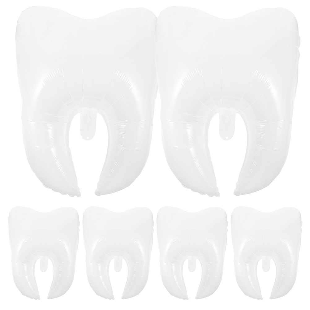 6 Pcs Balloons Tooth Balloon Party Balloons Favors Birthday Wedding White Decorative for Decorations Baby