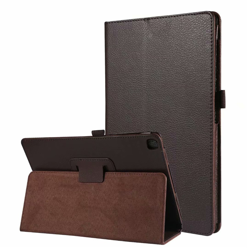 Pu Leather Case for Samsung Galaxy Tab A SM-T510 SM-T515 T510 T515 Tablet cover Stand Case for Tab A 10.1'' Funda Case: 01 Brown