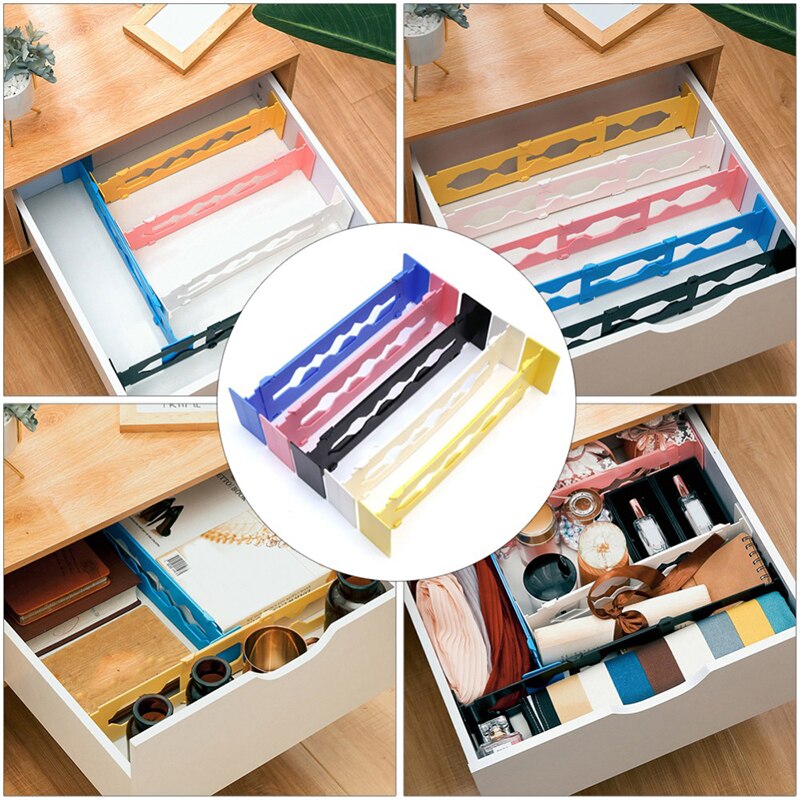 Séparateur de tiroir réglable en plastique, organisateur rétractable, extensible, panneau de séparation multifonction, bricolage, maison, bureau, cuisine