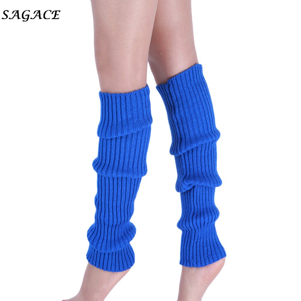 SAGACE High Socks Women Pure Colour Boot Cuffs Warmer Wool Knit Leg Stocks Winter Cotton Long Socks Over Knee Leg Warmer Girls