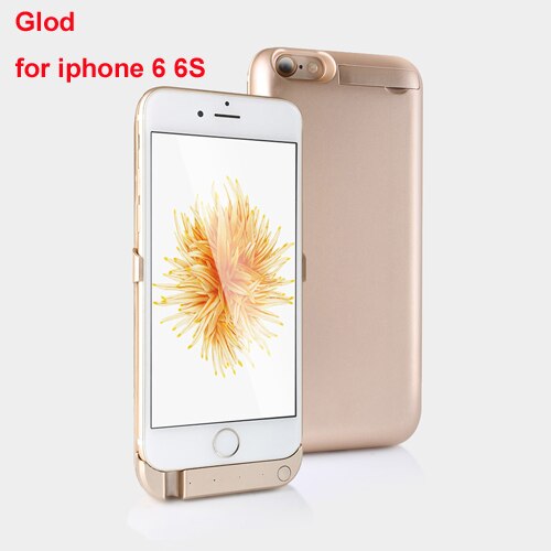 Portable Battery Charger Case for IPhone 6 6S plus Battery Power Case Ultra Slim External Back Pack for Iphone 6 s Charging Case: For I6 6S Gold