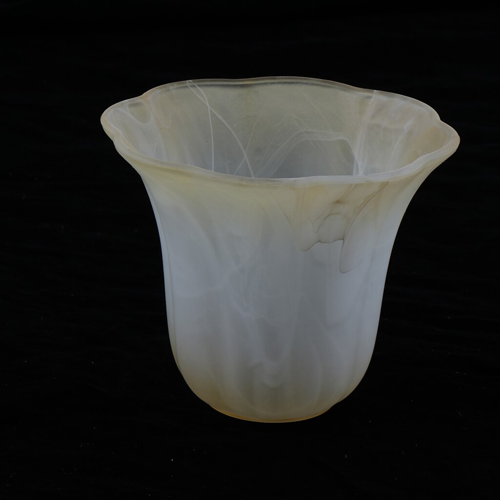 Unik form genomskinlig glas lampskärm för takfläkt ljus