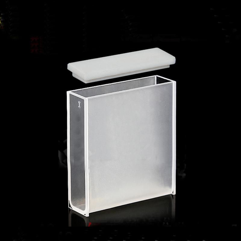 40mm Path Length Jgs-3 Quartz Cell Cuvette Cell With PTFE Lid For For Infrared Spectrometer