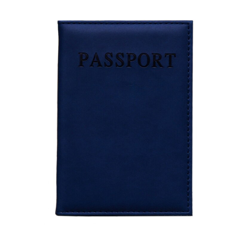 2022 1Pc Pu Vrouwen Paspoorthouder Paar Modellen Meisjes Reizen Paspoort Cover Unisex Kaart Case Man kaarthouder: Blue
