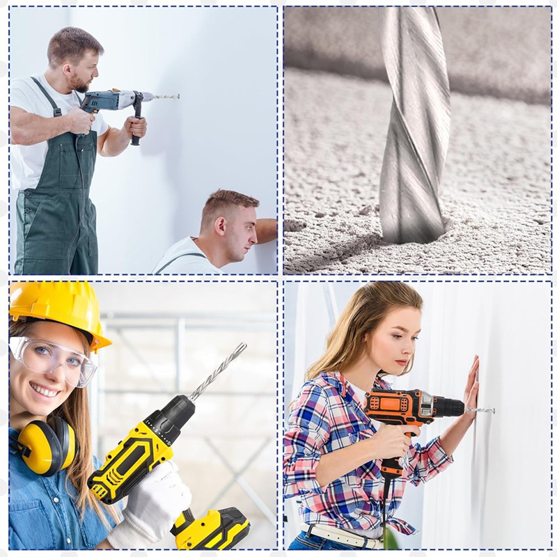 50 Stück Trockenbau bisschen 1/8 Zoll Spiral- säge Spitze Schneid Bits Trockenbau Führungs punkt Schneid Bits Werkzeuge, zur Verwendung mit Spiral- säge