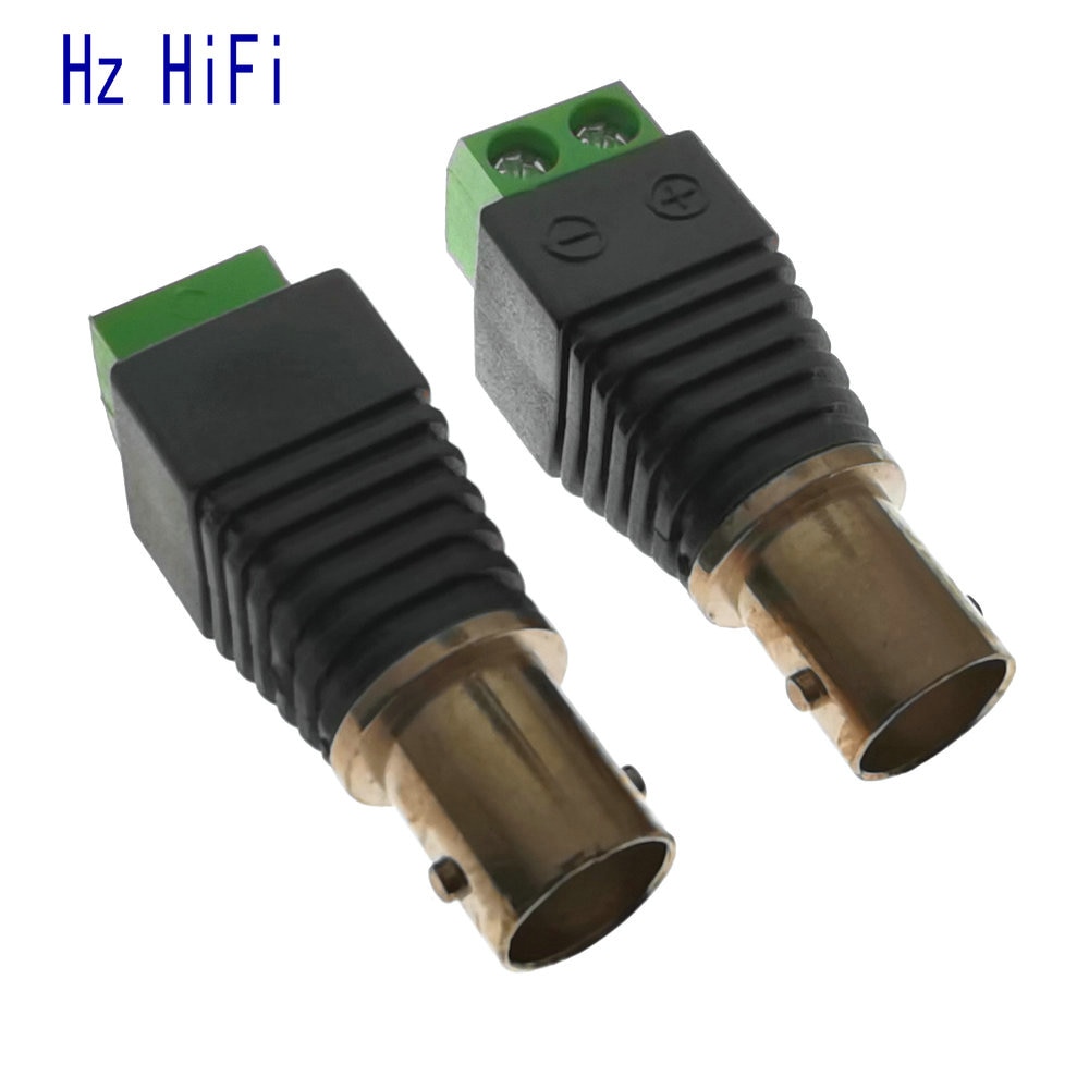 2 Pcs Bnc Naar Schroefkroonstenen Voor Ahd Camera Cvi Camera Tvi Camera Cctv Camera Coaxiale/Cat5/Cat6 Kabels