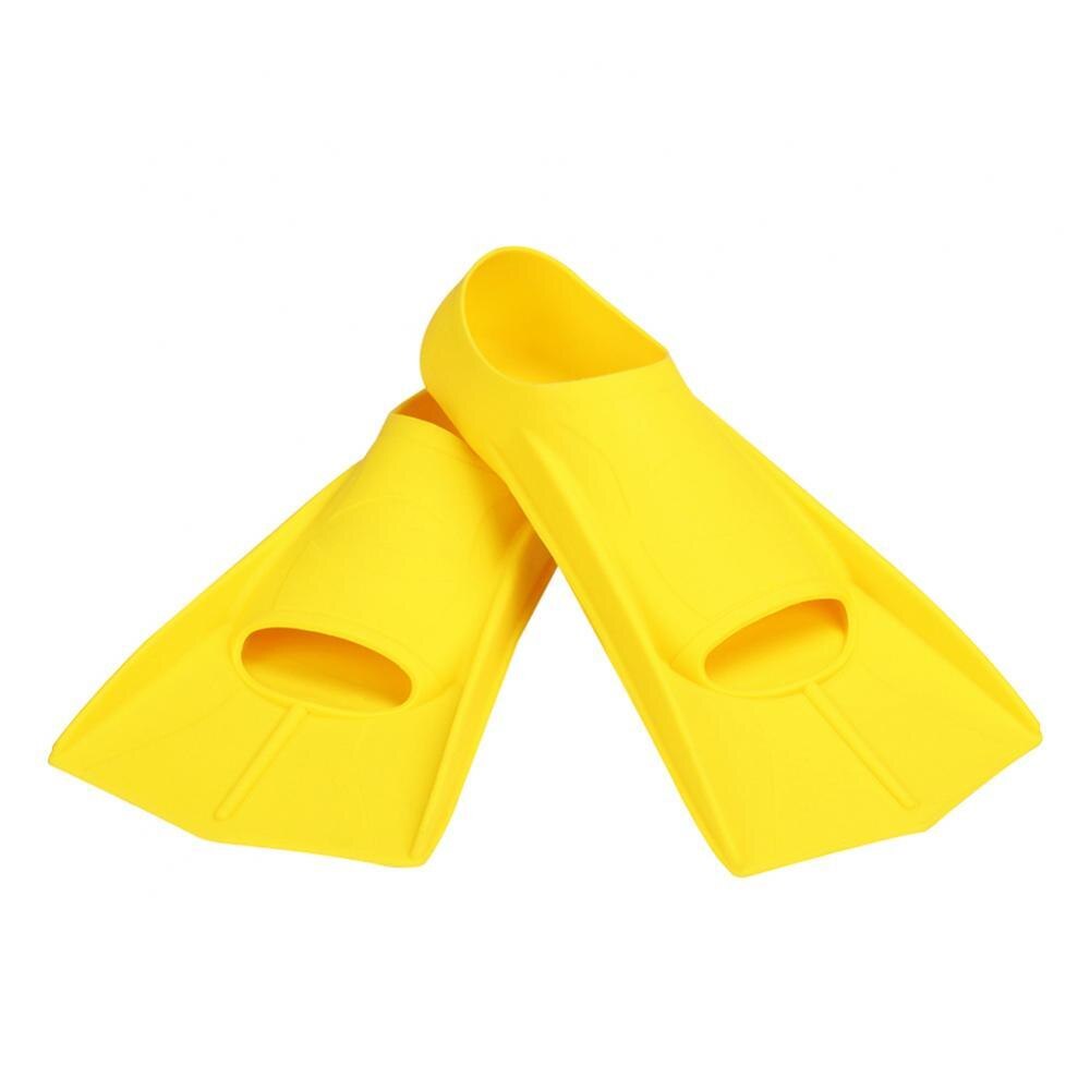 HOT1 Pair Swimming Flippers Diving Snorkeling Surfing Swim Soft Silicone Foot Fins: Yellow S
