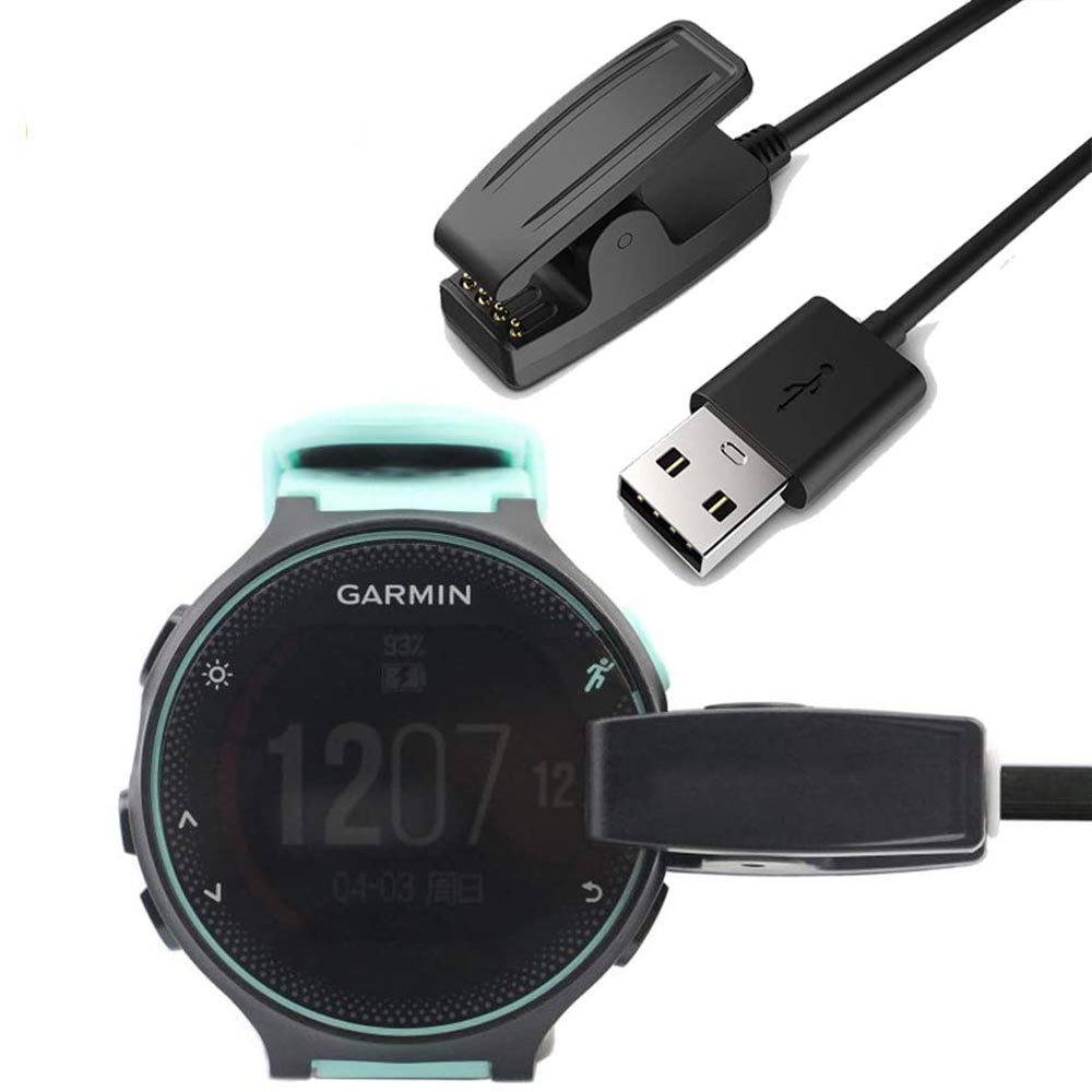 Charger Compatible with Garmin Forerunner 35 35J 230 235 630 645 Music 735XT, Approach G10 S20, Vivomove HR, Lily - USB Charging