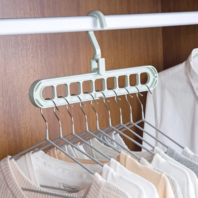 Clothes Hanger Storage Rack Holder, Non - Slip Plastic, 2pcs, Clothing Space Saving, Hanging Hooks for Wardrobe Closet Organizer