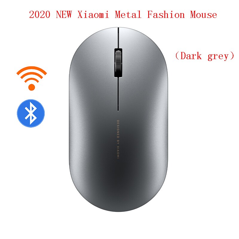 Xiaomi mijia langaton hiiri bluetooth hiiri peli hiiret 1000 dpi 2.4 ghz wifi linkki optinen hiiri mini metalli hiiri: Harmaa