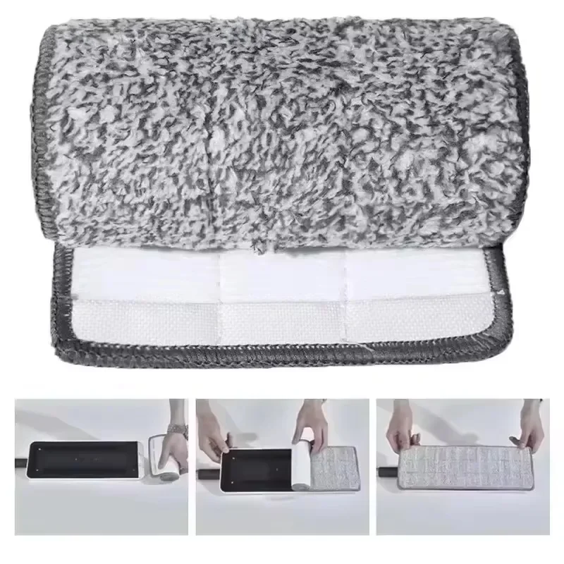 6/1PCS Microfiber Mop Doek Praktische Vervanging Mop Doek Huishoudelijke Mop Hoofd Cleaning Pad Wasbaar Stof Huis Schoonmaken gereedschap