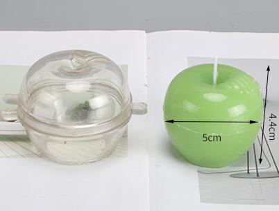 Diy apple form tvål choklad ljusformar liten storlek apple ljusformar manuell söt ljuskrona gör mögel  lz35: Ljusform 2