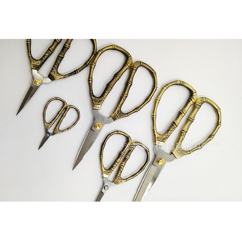VOILEY, 1 Uds., tijeras de sastre de bambú para Show de 3 tamaños, tijeras de costura para costura, tijeras de peluquería, herramienta de podar, herramientas de mano, Q