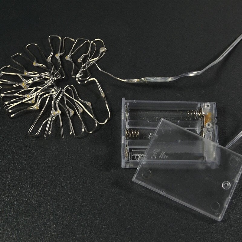 4M 5M 40/50 LED Starry String battery Powered Lights Fairy Micro LED Transparent Copper Wire for Party Christmas Wedding lights