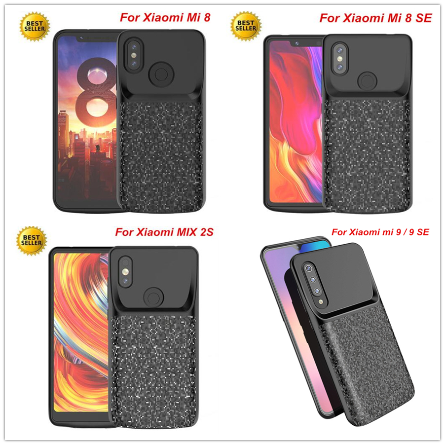 Für Xiaomi Mi 8 8 Se 8 Lite 9 9 Se 6 6X Mix 2 Mix 2s Batterie Fall externe Smart Batterie Fall Abdeckung Power Bank Für Xiaomi 9