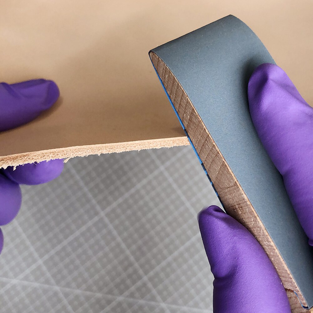Bloque de pulido de papel de lija para artesanía de cuero, herramientas de pulido de bordes, accesorios de bricolaje, herramienta de mano de cuero, 2 tamaños